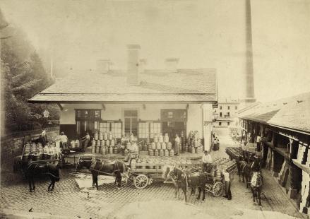 Laiterie de l'usine Nestlé en 1890